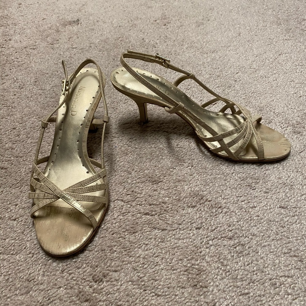 Gold tone shoes
